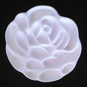 陶瓷波纹调色盘骨瓷花型颜料碟玫瑰花形水彩国画水粉颜料盘花之骨